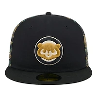 Chicago Cubs Black and Digi Camo 1990 ASg Patch Gray UV New Era 59FIFTY Fitted Hat