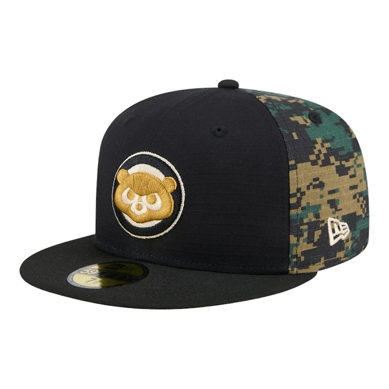 Chicago Cubs Black and Digi Camo 1990 ASg Patch Gray UV New Era 59FIFTY Fitted Hat