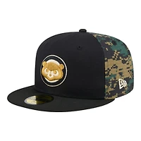 Chicago Cubs Black and Digi Camo 1990 ASg Patch Gray UV New Era 59FIFTY Fitted Hat