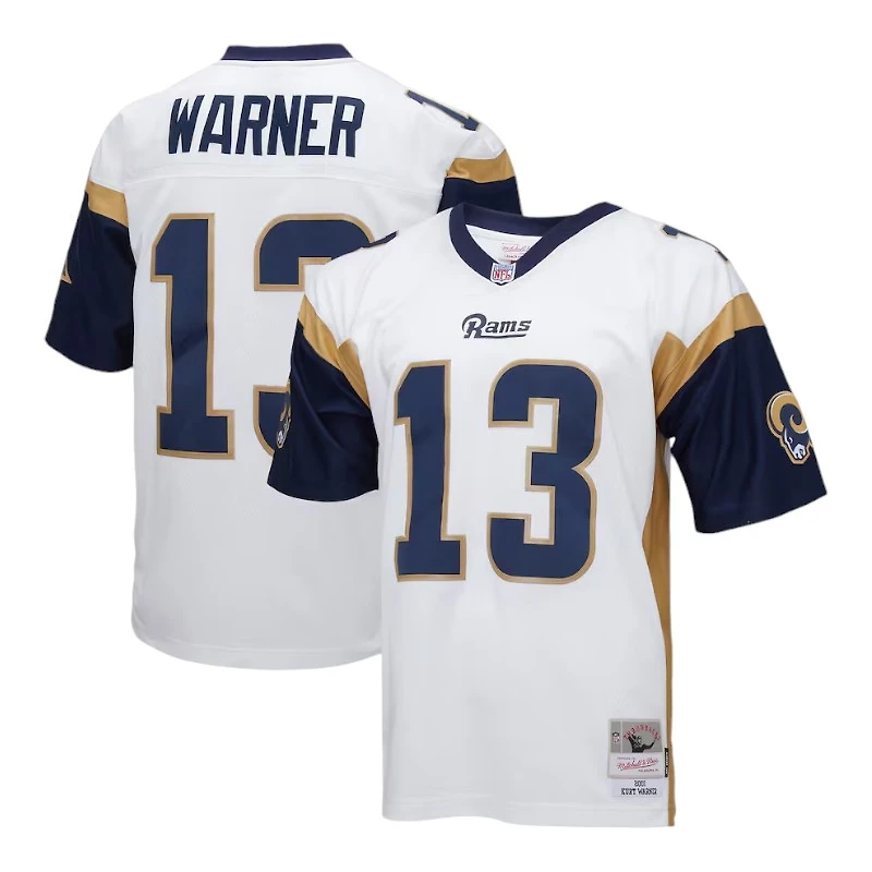 St. Louis Rams Kurt Warner White 2001 Mitchell & Ness Legacy Jersey