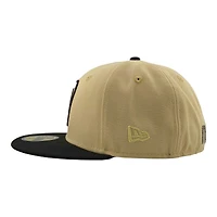 Mexico Vegas Gold and Black El Gallo Patch Gray UV New Era 59FIFTY Fitted Hat