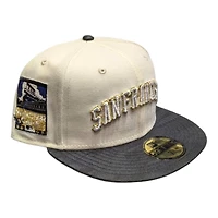 San Francisco Giants Chrome and Black Camo Wordmark Logo 2007 ASG Patch Gray UV New Era 59FIFTY Fitted Hat