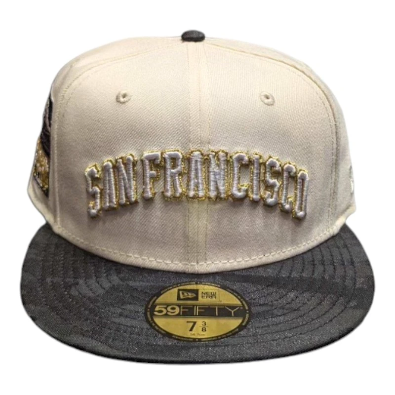 San Francisco Giants Chrome and Black Camo Wordmark Logo 2007 ASG Patch Gray UV New Era 59FIFTY Fitted Hat