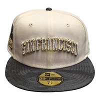 San Francisco Giants Chrome and Black Camo Wordmark Logo 2007 ASG Patch Gray UV New Era 59FIFTY Fitted Hat