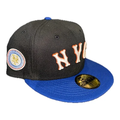New York Mets Black and Royal Blue City Connect "NYC" Logo Kelly Green UV Era 59FIFTY Fitted Hat