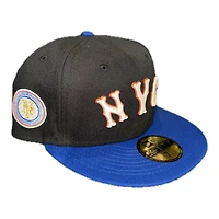 New York Mets Black and Royal Blue City Connect "NYC" Logo Kelly Green UV Era 59FIFTY Fitted Hat