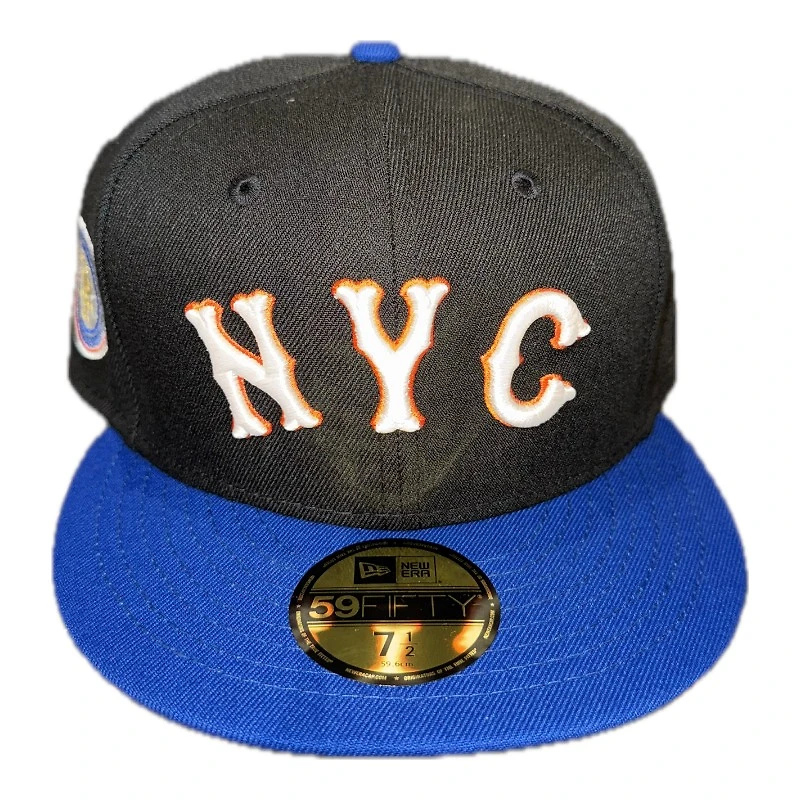 New York Mets Black and Royal Blue City Connect "NYC" Logo Kelly Green UV Era 59FIFTY Fitted Hat