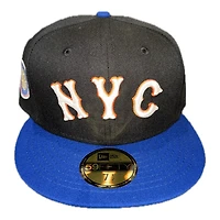 New York Mets Black and Royal Blue City Connect "NYC" Logo Kelly Green UV Era 59FIFTY Fitted Hat