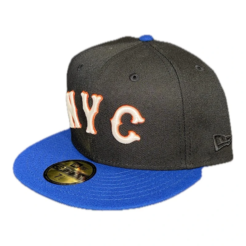 New York Mets Black and Royal Blue City Connect "NYC" Logo Kelly Green UV Era 59FIFTY Fitted Hat
