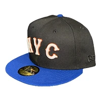 New York Mets Black and Royal Blue City Connect "NYC" Logo Kelly Green UV Era 59FIFTY Fitted Hat