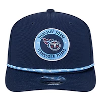 Youth Tennessee Titans Navy 2024 NFL Sideline New Era 9SEVENTY Stretch-Snap Hat