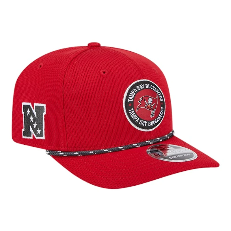 Youth Tampa Bay Buccaneers Red 2024 NFL Sideline New Era 9SEVENTY Stretch-Snap Hat