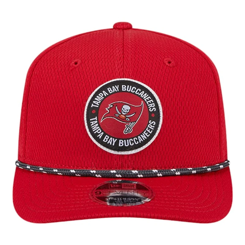 Youth Tampa Bay Buccaneers Red 2024 NFL Sideline New Era 9SEVENTY Stretch-Snap Hat