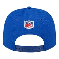 Youth New York Giants 2024 Royal Blue NFL Sideline New Era 9SEVENTY Stretch-Snap Hat