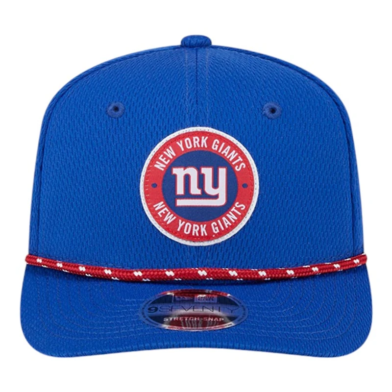 Youth New York Giants 2024 Royal Blue NFL Sideline New Era 9SEVENTY Stretch-Snap Hat