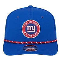 Youth New York Giants 2024 Royal Blue NFL Sideline New Era 9SEVENTY Stretch-Snap Hat
