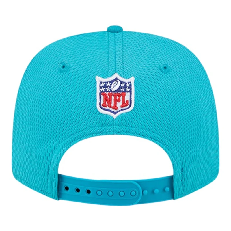 Youth Miami Dolphins Aqua 2024 NFL Sideline New Era 9SEVENTY Stretch-Snap Hat