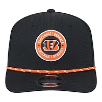 Youth Cincinnati Bengals Black 2024 NFL Sideline New Era 9SEVENTY Stretch-Snap Hat