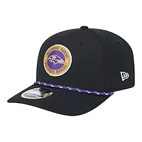 Youth Baltimore Ravens Black 2024 NFL Sideline New Era 9SEVENTY Stretch-Snap Hat