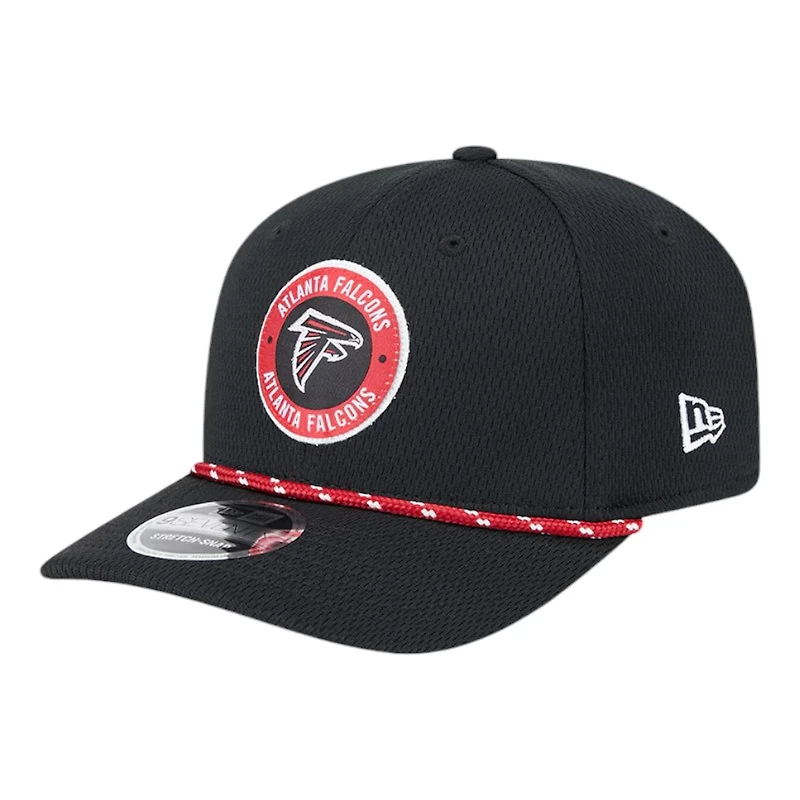 Youth Atlanta Falcons Black 2024 NFL Sideline New Era 9SEVENTY Stretch-Snap Hat