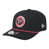 Youth Atlanta Falcons Black 2024 NFL Sideline New Era 9SEVENTY Stretch-Snap Hat
