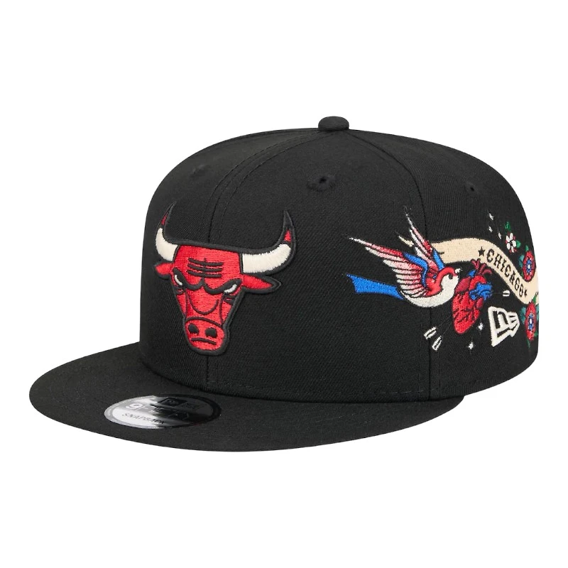 Chicago Bulls Black City Art New Era 9FIFTY Snapback Hat