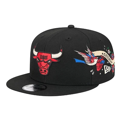 Chicago Bulls Black City Art New Era 9FIFTY Snapback Hat