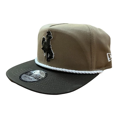 Wyoming Cowboys Brown and Dark Brown Logo Golfer Hat New Era Snapback