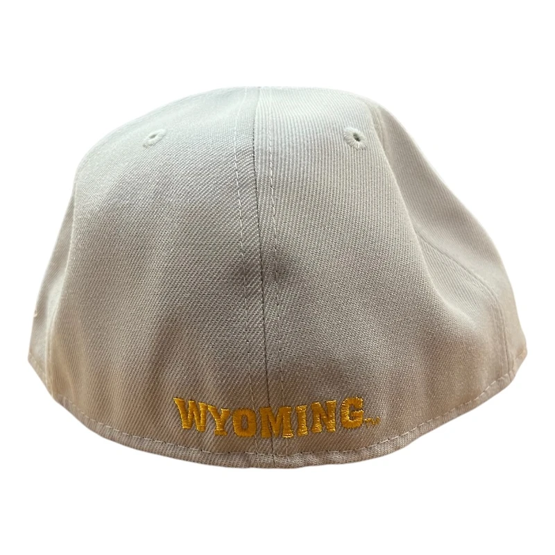 Wyoming Cowboys Gray and Brown Logo Patch Green UV NCAA New Era 59FIFTY Fitted Hat