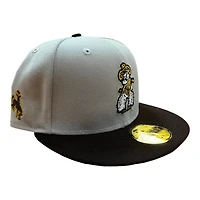 Wyoming Cowboys Gray and Brown Logo Patch Green UV NCAA New Era 59FIFTY Fitted Hat