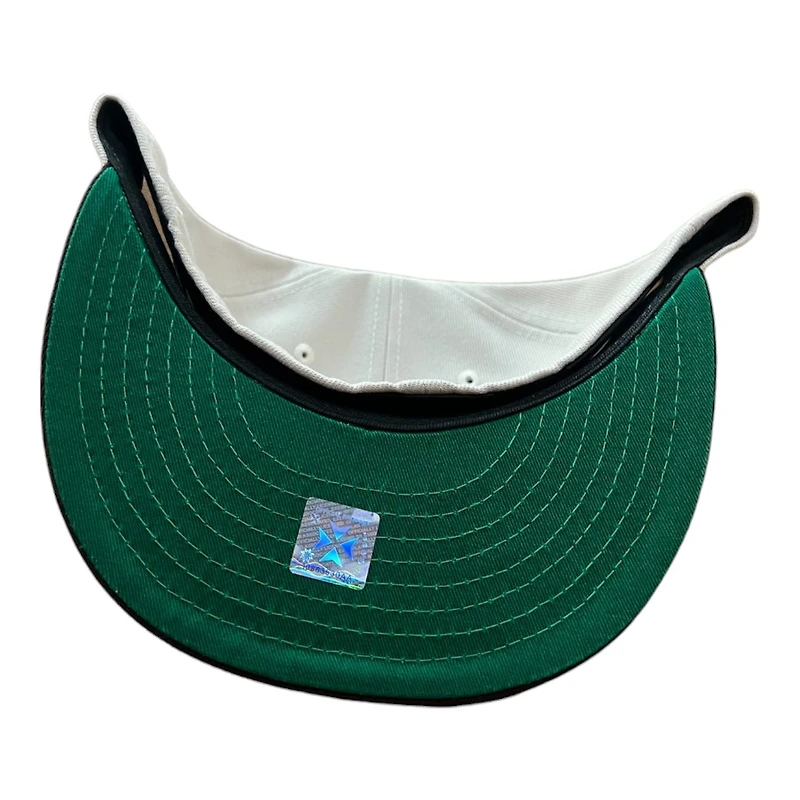 Wyoming Cowboys Gray and Brown Logo Patch Green UV NCAA New Era 59FIFTY Fitted Hat