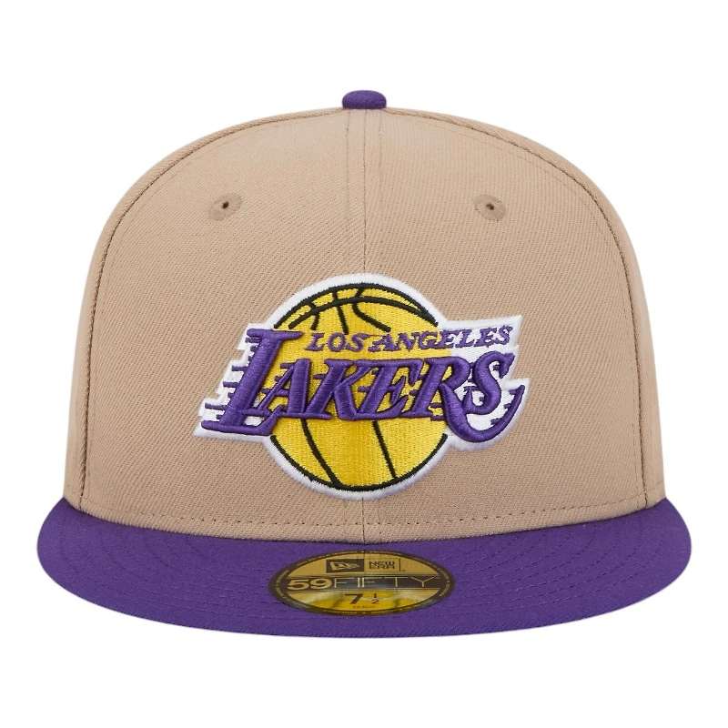 Los Angeles Lakers Camel Brown and Purple New Era 59FIFTY Fitted Hat