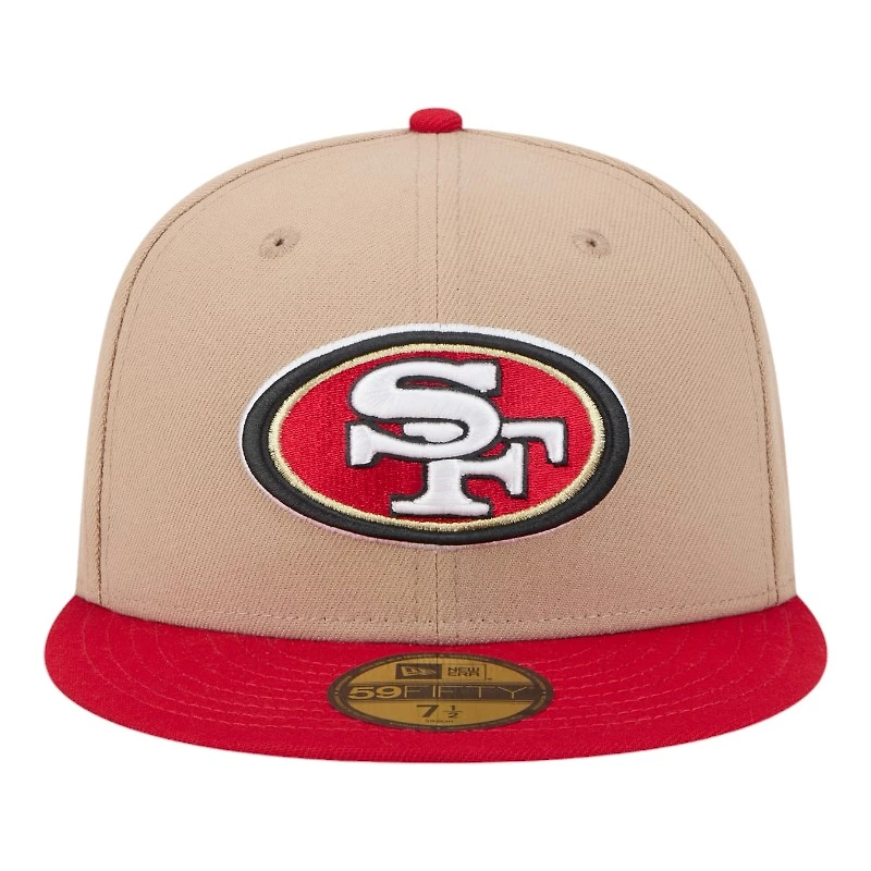 San Francisco 49ers Camel Brown and Red New Era 59FIFTY Fitted Hat