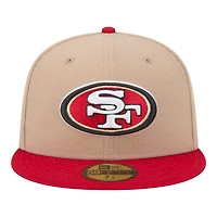 San Francisco 49ers Camel Brown and Red New Era 59FIFTY Fitted Hat