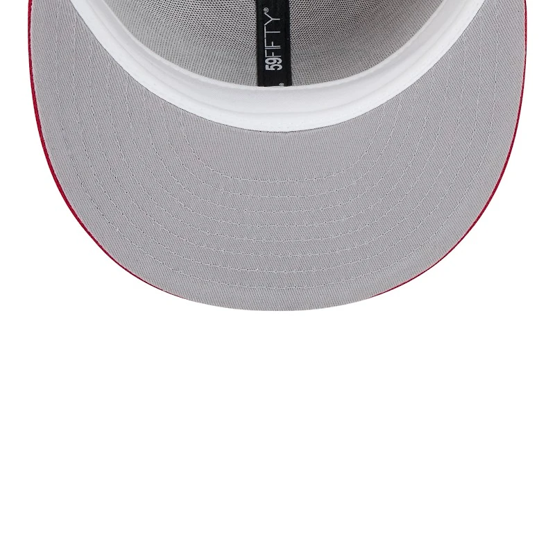 San Francisco 49ers Camel Brown and Red New Era 59FIFTY Fitted Hat