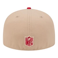 San Francisco 49ers Camel Brown and Red New Era 59FIFTY Fitted Hat