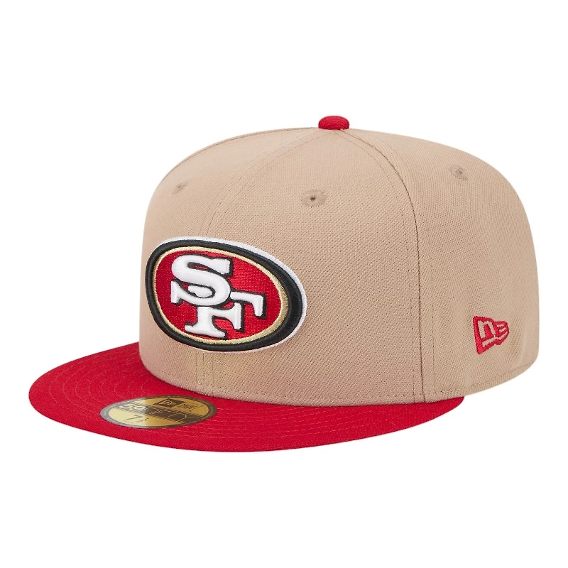 San Francisco 49ers Camel Brown and Red New Era 59FIFTY Fitted Hat