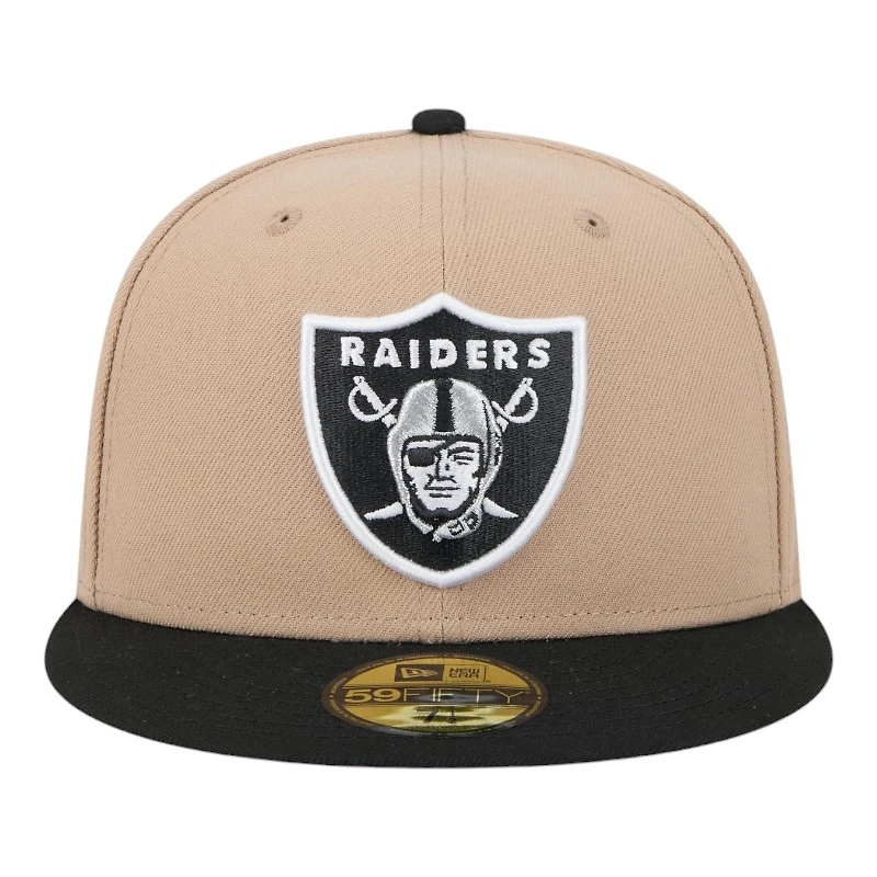 Las Vegas Raiders Camel Brown and Black New Era 59FIFTY Fitted Hat