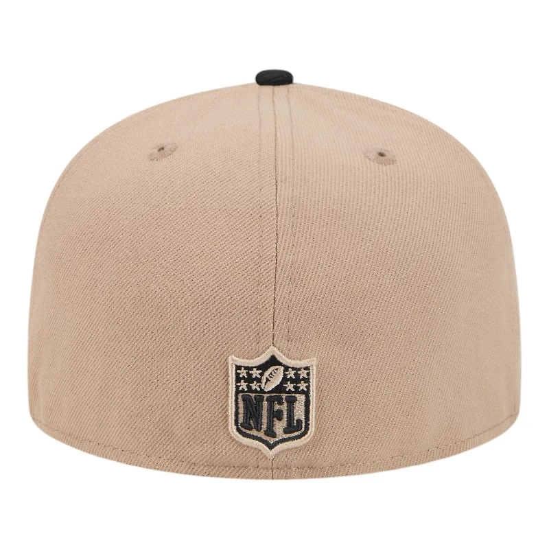 Las Vegas Raiders Camel Brown and Black New Era 59FIFTY Fitted Hat
