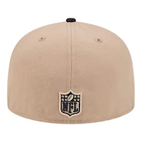 Las Vegas Raiders Camel Brown and Black New Era 59FIFTY Fitted Hat