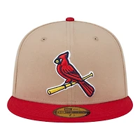 St. Louis Cardinals Camel Brown and Red New Era 59FIFTY Fitted Hat