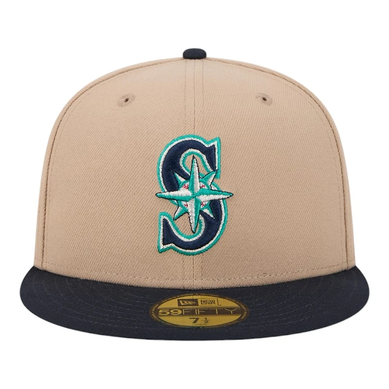 Seattle Mariners Camel Brown and Navy New Era 59FIFTY Fitted Hat