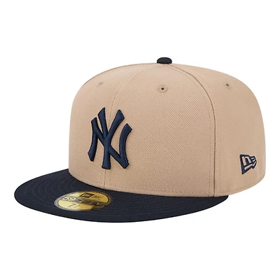 New York Yankees Camel Brown and Navy Era 59FIFTY Fitted Hat