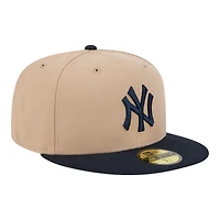 New York Yankees Camel Brown and Navy Era 59FIFTY Fitted Hat