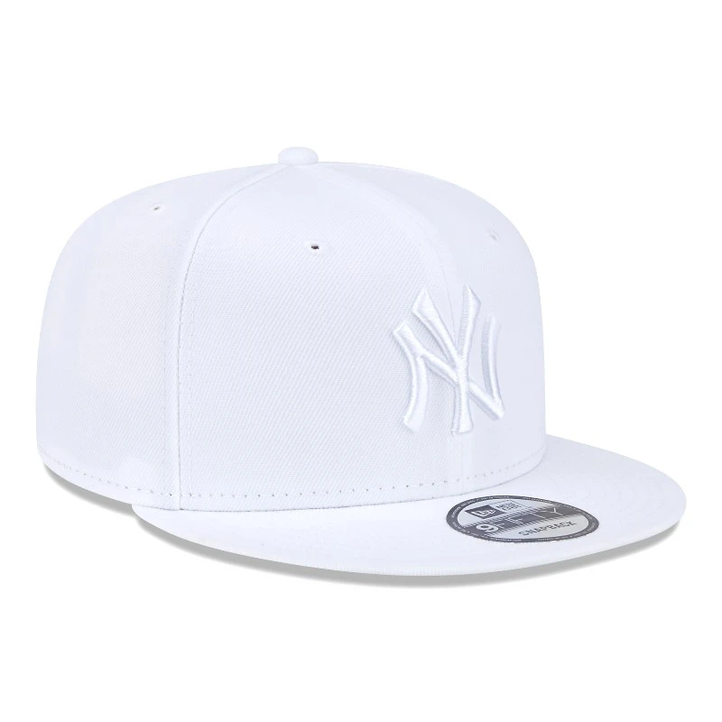 New York Yankees All White Basic New Era 9FIFTY Snapback Hat