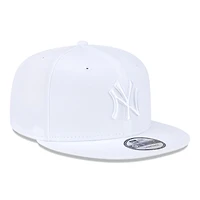 New York Yankees All White Basic New Era 9FIFTY Snapback Hat
