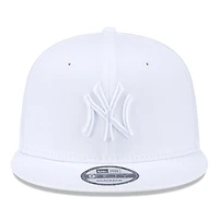 New York Yankees All White Basic New Era 9FIFTY Snapback Hat