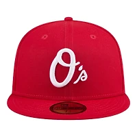 Baltimore Orioles Red and White 1993 ASG Patch Gray UV New Era 59FIFTY Fitted Hat