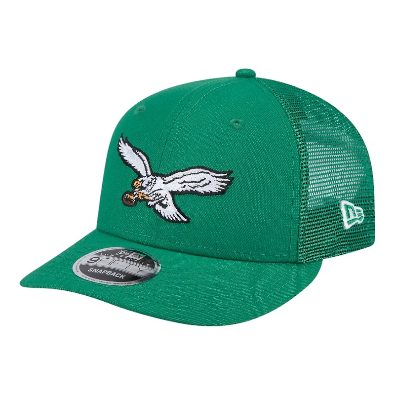 Philadelphia Eagles Green Mesh Trucker Low Profile New Era 9FIFTY Snapback Hat