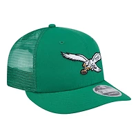 Philadelphia Eagles Green Mesh Trucker Low Profile New Era 9FIFTY Snapback Hat
